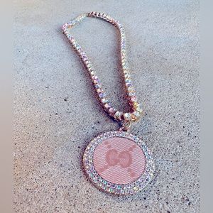 Upcycled Gucci gemstone necklace